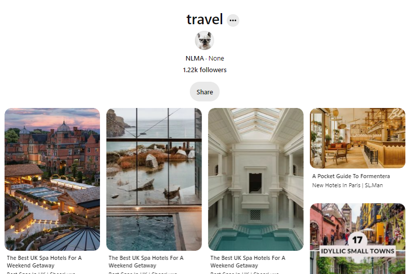 Travel pinterest board names