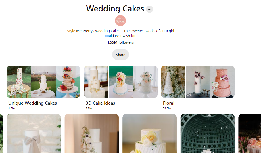 Wedding Pinterest board names