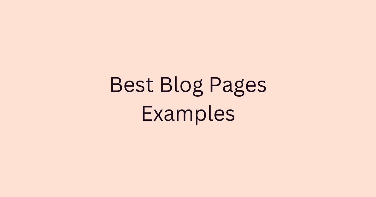 Best Blog Pages