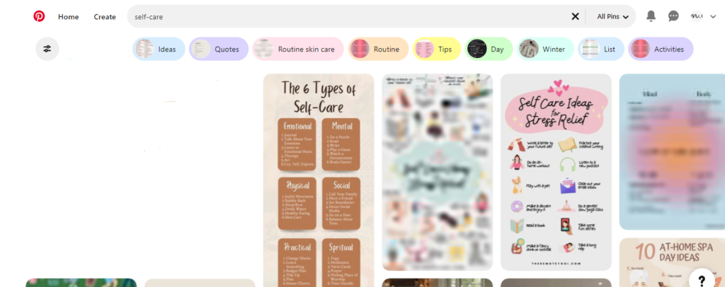 Self-care pin ideas
