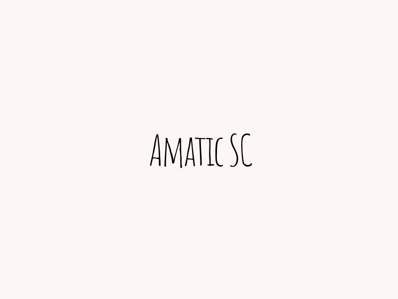 Amatic SC Font