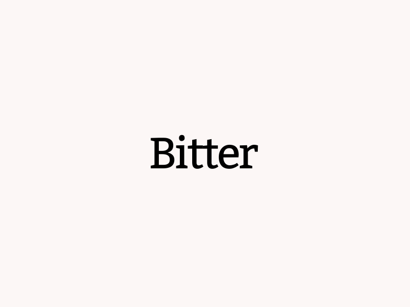 Bitter Font