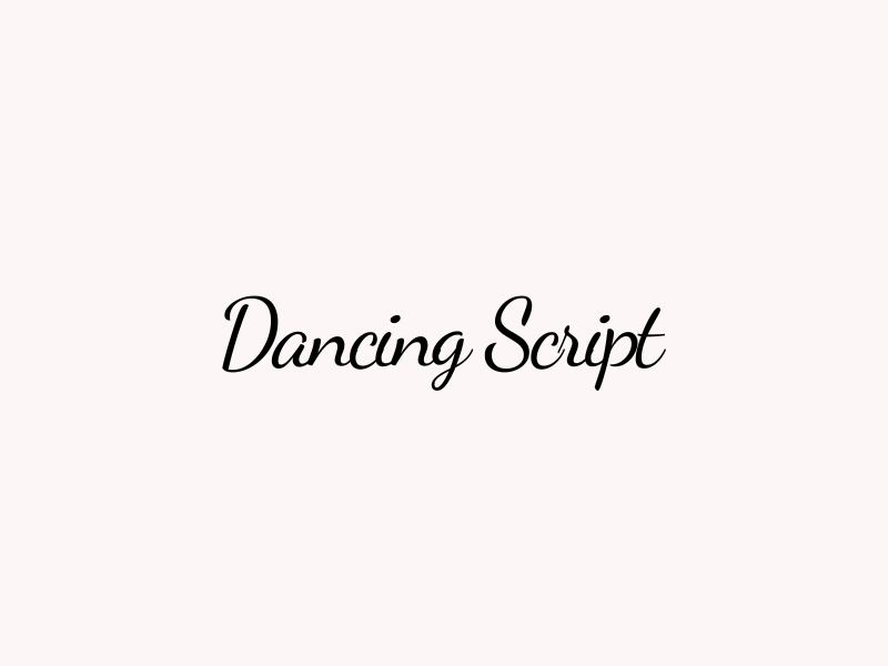 Dancing Script Font