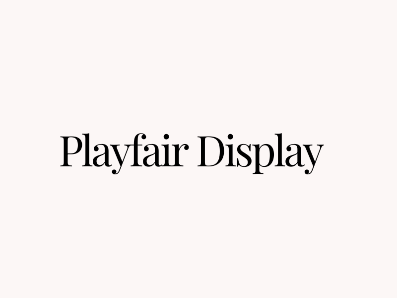 Playfair Display Font