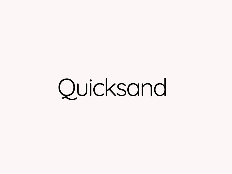 Quicksand Font