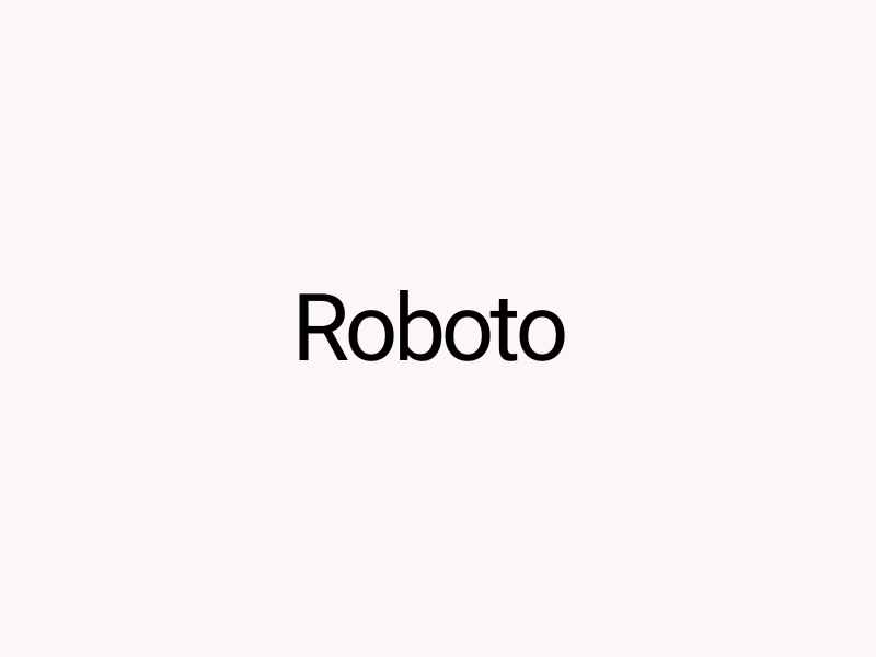  Roboto Font